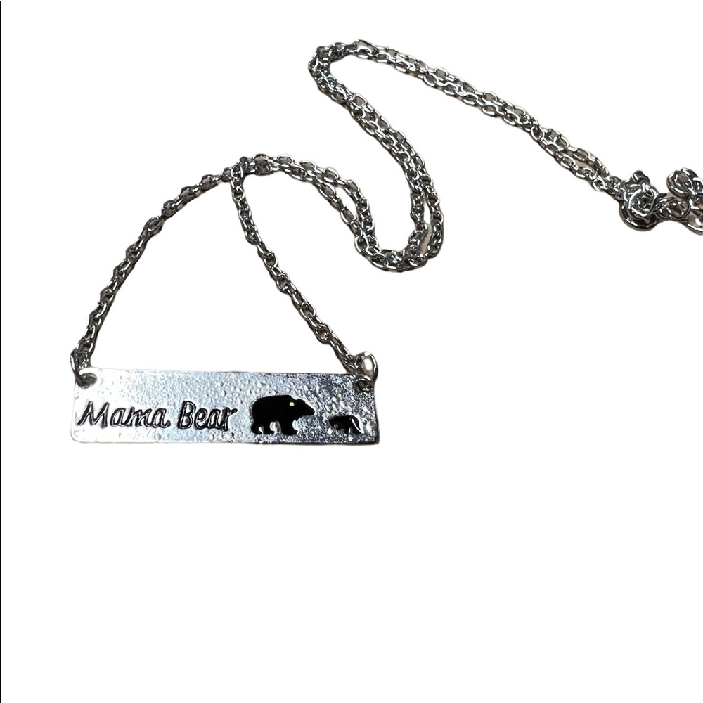 Mama Bear and cub necklace NWT new statement jewelry